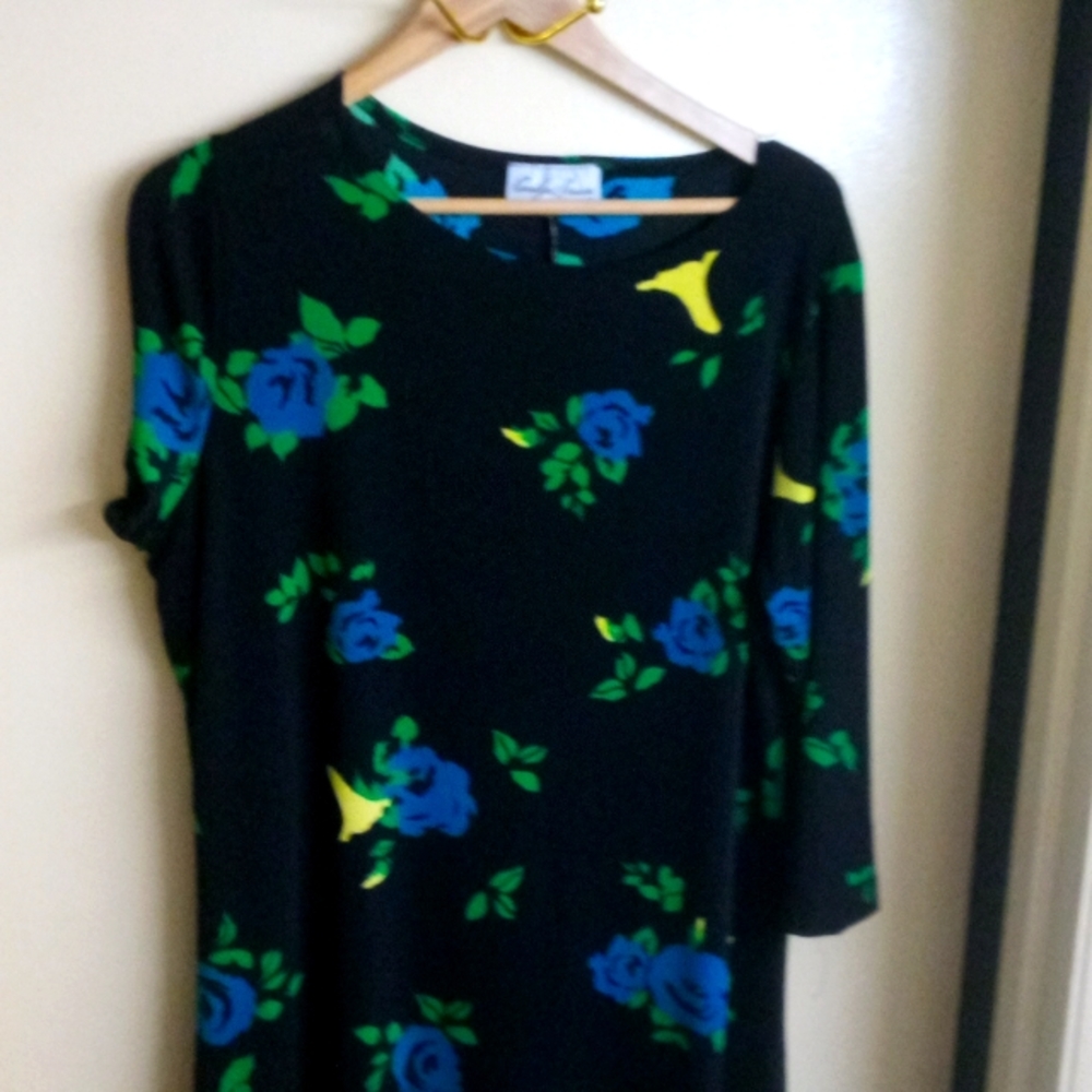 Carolyn Strauss collection long print dress